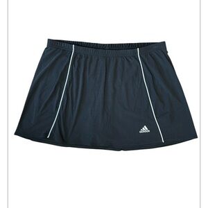 Adidas Black tennis Golf Skort with White Trim elastic waist band Sz Large
